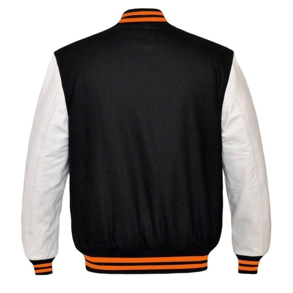 STEWART & STRAUSS • Varsity Letterman Baseball Bomber Jacket Wool Coat - Picture 3 of 4